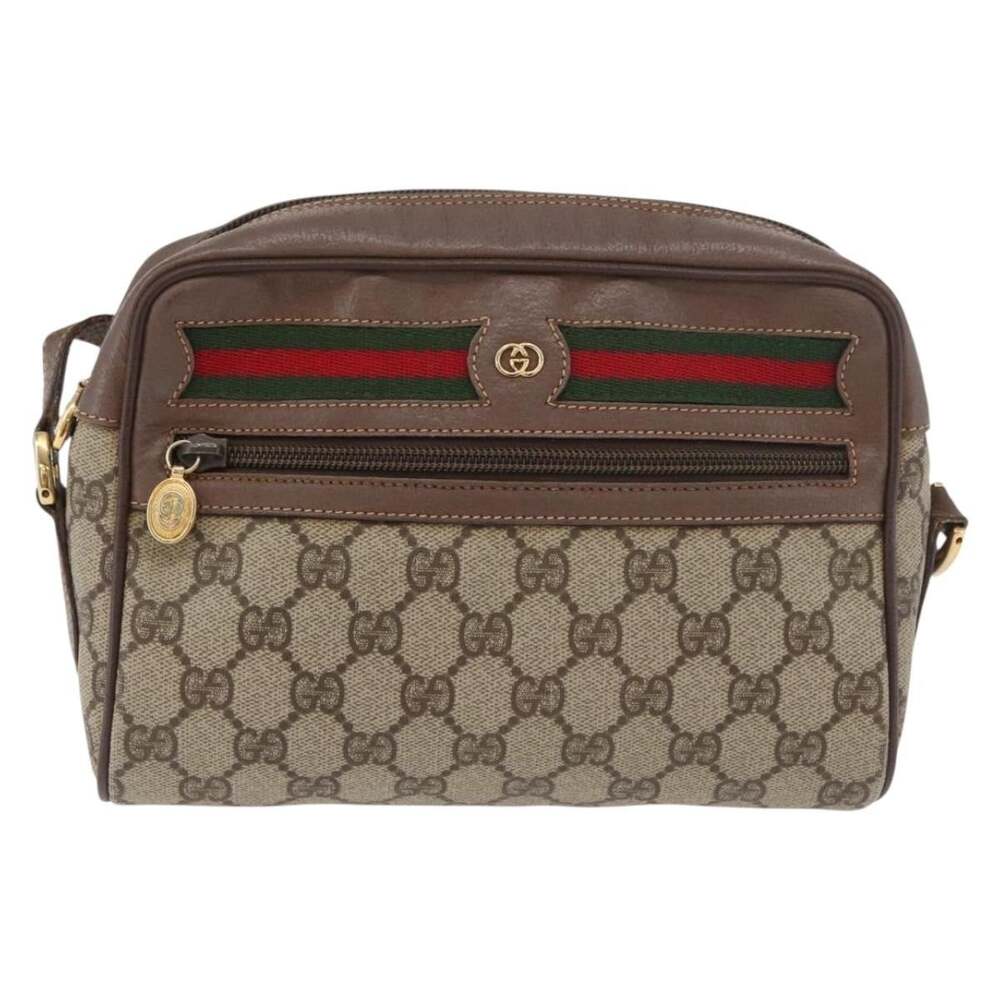 Gucci GG Supreme Web Shoulder Bag Beige